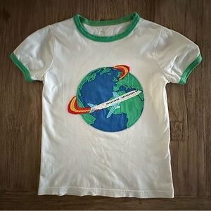 Airplane Earth appliqué T-shirt